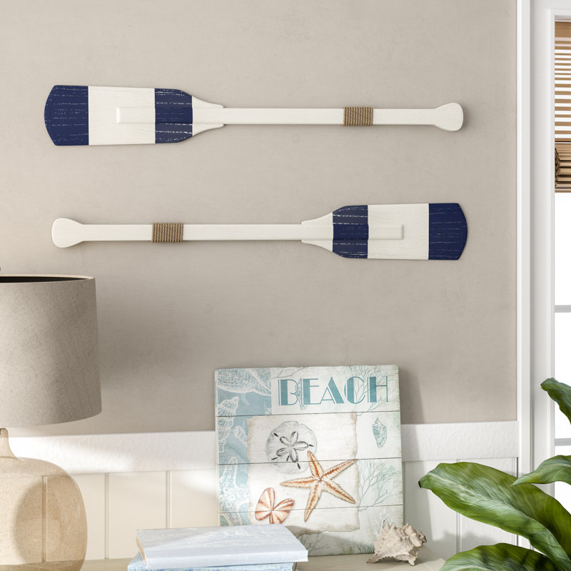 Beachcrest Home Rustic Rowing Oar Wall Décor &amp; Reviews ...